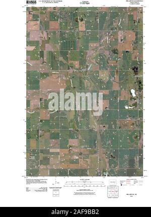 USGS TOPO Map North Dakota ND Millarton 20110321 TM il restauro Foto Stock