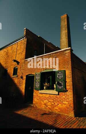 TORONTO, Canada - novembre, 2019 Distillery District Gooderham Ex Distilleria mosto Foto Stock