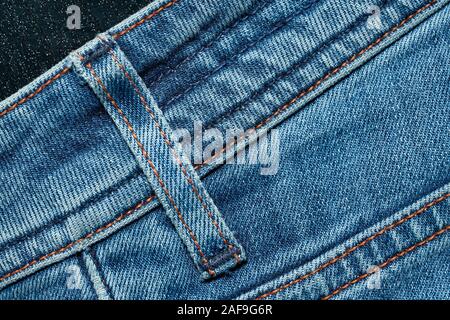 Blue texture di sfondo, jeans texture, tessuto. Jeans Denim sfondo. Foto Stock