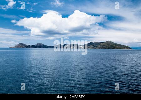 Vista Pannoramic su Isla del Sol Isola , Lago Titicaca, Bolivia. Sud America. Foto Stock