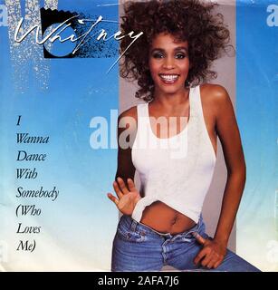 Whitney Houston - I Wanna Dance con qualcuno (Chi mi ama) - Vintage vinile copertina album Foto Stock