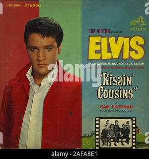 Elvis Presley - Kissin' cugini - Vintage vinile copertina album Foto Stock