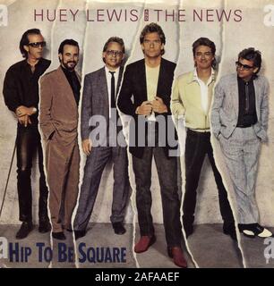 Huey Lewis e le News - Hip per essere quadrato - Vintage vinile copertina album Foto Stock