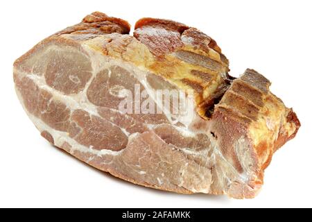 Kassler tedesco il taglio di carne di maiale isolati su sfondo bianco Foto Stock