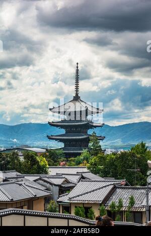 Di Kyoto, Giappone, Asia - 5 Settembre 2019 : Yasaka Pagoda a Hokanji tempio nel quartiere di Higashiyama Foto Stock