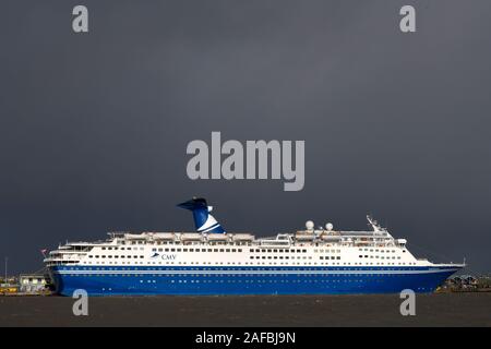 Data 14 dicembre 2019. Ubicazione London International Cruise Terminal, Tilbury. MV Magellan è una di medie dimensioni la nave di crociera opperated da CMV, ha appena Foto Stock