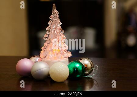 Foto di vari giocattoli di Natale. Nuovo anno e Natale. Decorazioni. Foto Stock