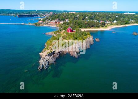 Marquette il faro in Keewana penisola nella penisola superiore michigan Foto Stock