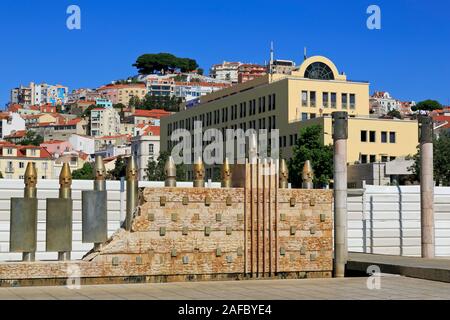 Maritim Moniz Square, Lisbona, Portogallo Foto Stock