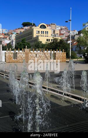 Maritim Moniz Square, Lisbona, Portogallo Foto Stock