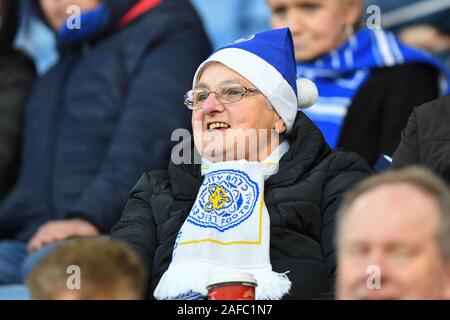 Leicester, Regno Unito. Xiv Dic 2019. Il Leicester City sostenitore durante il match di Premier League tra Leicester City e Norwich City al King Power Stadium, Leicester sabato 14 dicembre 2019. (Credit: Jon Hobley | MI News) La fotografia può essere utilizzata solo per il giornale e/o rivista scopi editoriali, è richiesta una licenza per uso commerciale Credito: MI News & Sport /Alamy Live News Foto Stock