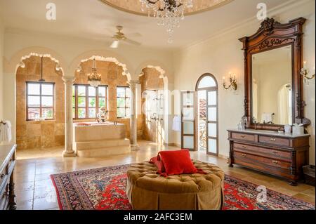 Elizabeth Taylor la stanza da bagno di Suite a Casa Kimberly, Puerto Vallarta, Jalisco, Messico. Foto Stock