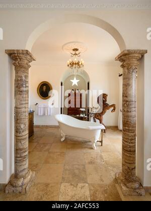 Bagno in camera Suite di velluto a Casa Kimberly, Puerto Vallarta, Jalisco, Messico. Foto Stock