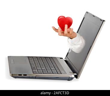 A lunga distanza amore Foto Stock