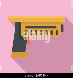 Alien blaster icona. Illustrazione piana di alien blaster icona vettoriali per il web design Illustrazione Vettoriale
