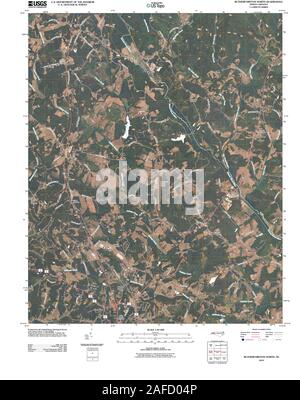 USGS TOPO Map North Carolina NC Rutherfordton nord 20100830 TM il restauro Foto Stock