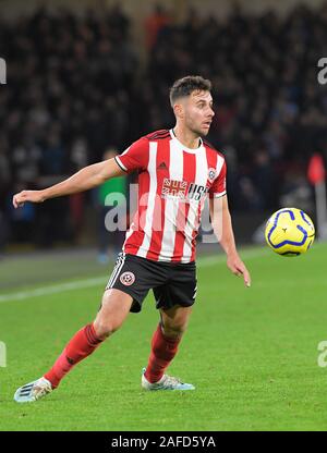 SHEFFIELD, in Inghilterra. Ottobre xxi George Baldock (Sheffield Regno) durante la Premier League inglese match tra Sheffield United e Aston Villa al Foto Stock