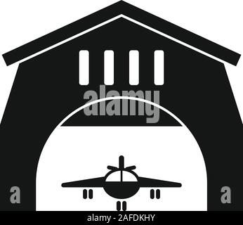 Aeroporto icona hangar. Semplice illustrazione dell'aeroporto di hangar icona vettoriali per il web design isolato su sfondo bianco Illustrazione Vettoriale