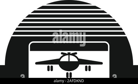 Hangar icona parcheggio. Semplice illustrazione di hangar parcheggio icona vettoriali per il web design isolato su sfondo bianco Illustrazione Vettoriale