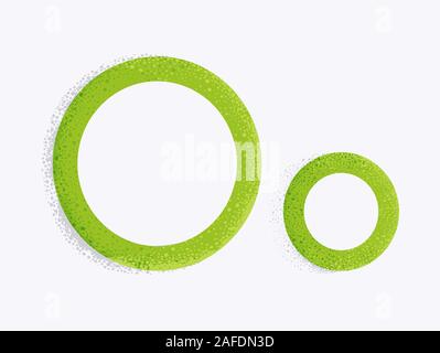 Illustrazione di alfabeto decorativo con capitale e piccola lettera O e la particella di polvere per effetto Foto Stock