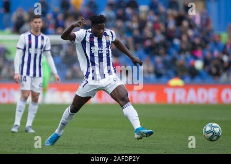 Madrid, Spagna. 15 Dic, 2019. SALISU durante il match contro il Getafe REAL VALLADOLID a Alfonso Perez Coliseum. Domenica, 15 dicembre 2019 Credit: CORDON PREMERE/Alamy Live News Foto Stock