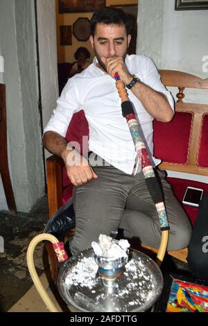 Sala da tè in Istanbul - lo stretto del Bosforo - TURCHIA Foto Stock