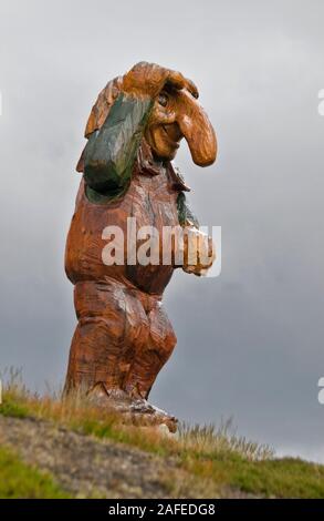 Troll norvegese dal nord Hardangervidda, Buskerud county. Foto Stock