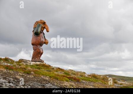 Troll norvegese dal nord Hardangervidda, Buskerud county. Foto Stock