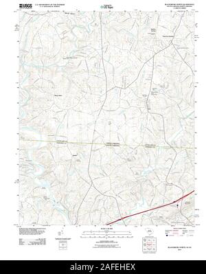 USGS TOPO Map North Carolina SC Blacksburg nord 20110823 TM il restauro Foto Stock