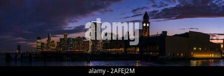 Erie Lackawanna Stazione Ferroviaria di Hoboken, New Jersey Foto Stock