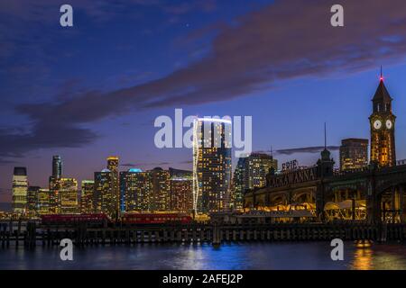 Erie Lackawanna Stazione Ferroviaria di Hoboken, New Jersey Foto Stock