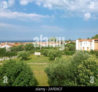 Splendido paesaggio in Grecia, fotografato dal secondo piano Foto Stock
