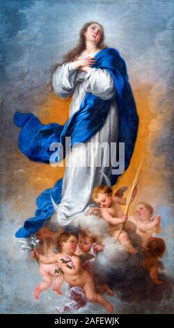 L Immacolata Concezione da Bartolomé-Esteban Murillo (1617-1682), olio su tela, c.1680 Foto Stock