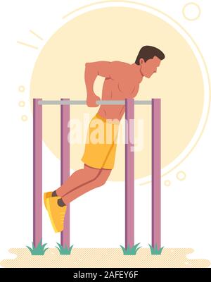 Cali di peso corporeo Calisthenics esercizio Illustrazione Vettoriale