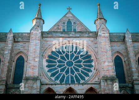 Finestra orientale della Cattedrale di Durham, Inghilterra Foto Stock