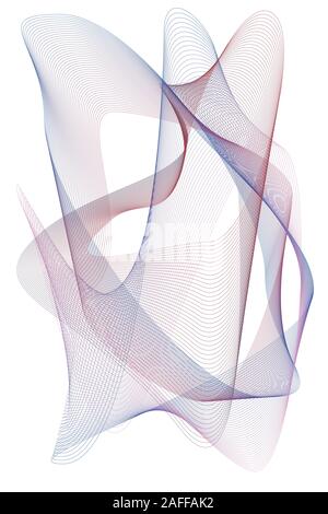 Linee astratte e onde. Diversi colori. Illustrazione Vettoriale