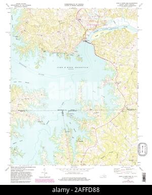 USGS TOPO Map North Carolina VA John H Kerr Dam 185523 1968 24000 Restauro Foto Stock