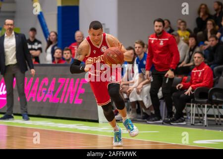 14-12-2019: Basketbal: ZZ Leiden v eroi Den Bosch: Leiden olandese Campionato di basket Seizoen 2019/2020 Clarance Elia Foto Stock