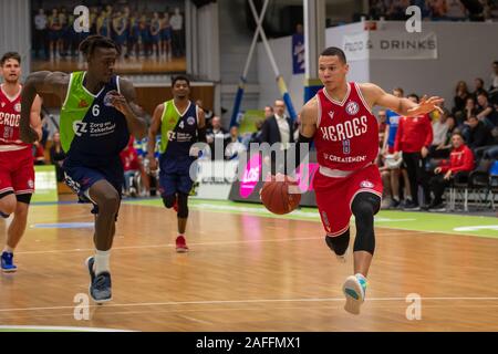 14-12-2019: Basketbal: ZZ Leiden v eroi Den Bosch: Leiden olandese Campionato di basket Seizoen 2019/2020 Clarance Elia Foto Stock