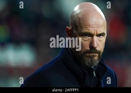 Erik dieci Hag, trainer Ajax durante il match Eredivisie AZ-Ajax nel Dicembre, 15 2019 a Alkmaar, Paesi Bassi. Foto di SCS/Sander Chamid/AFLO (Olanda) Foto Stock