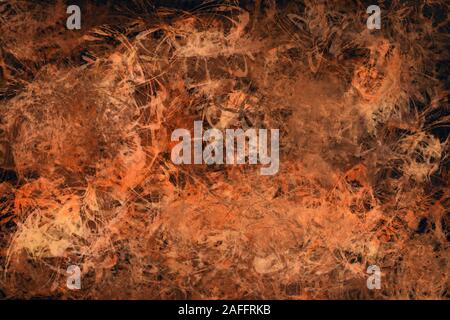 Abstract pittura moderna . Gli spruzzi di vernice . Textured background in toni di terracotta. Foto Stock