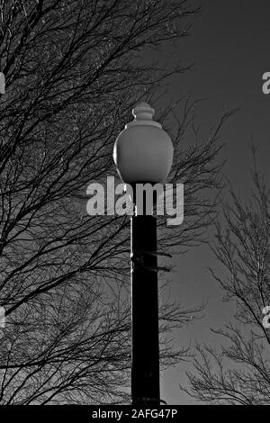 Il vecchio stile Street Lights, Randal County Court House, Canyon Texas Courthouse City Square, Canyon, Texas Foto Stock