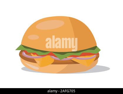 Icona di hamburger design illustrazione vettoriale Illustrazione Vettoriale