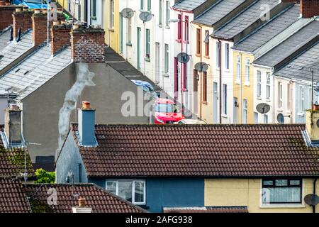 Il bogside è un quartiere al di fuori del citywalls di Derry, Londonderry in Irlanda del Nord. Foto Stock