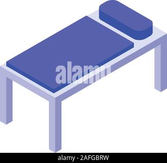 Letto di ospedale icona, stile isometrico Illustrazione Vettoriale