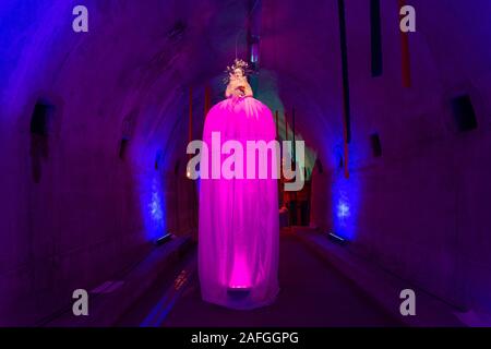 Le gallerie della città di Zagabria decorata per l'Avvento, Croazia Foto Stock