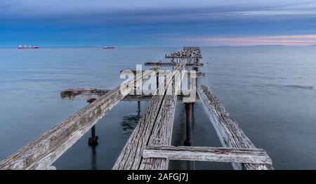 LORETO PIER (1900) - Punta Arenas - Cile in stretto di Magellano Foto Stock