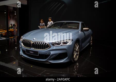 Nonthaburi, Tailandia, Dicembre 2018 : BMW IL 8 sul display in Bangkok International Motor Expo 2018 a IMPACT Arena exhibition muangthong thani in Tha Foto Stock