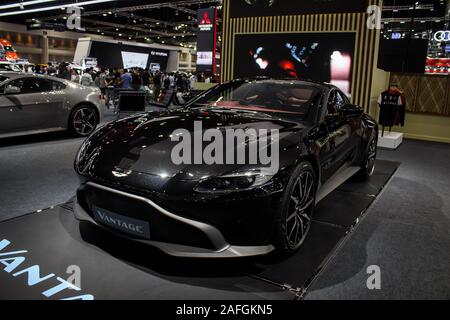 Nonthaburi, Tailandia, Dicembre 2018 : Aston Martin Vantage sul display in Bangkok International Motor Expo 2018 a IMPACT Arena exhibition Muangthong T Foto Stock