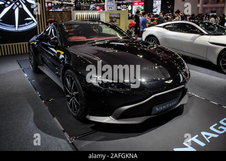 Nonthaburi, Tailandia, Dicembre 2018 : Aston Martin Vantage sul display in Bangkok International Motor Expo 2018 a IMPACT Arena exhibition Muangthong T Foto Stock